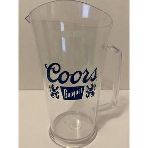 Vintage Coors Banquet 32 oz pitcher Blue logo